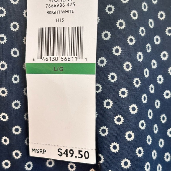 Tommy Hilfiger Navy and White Blouse - Picture 4 of 5